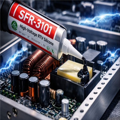 Há-RTV sílikonþéttiefni fyrir titring-Critical Electronic Assemblies｜SFR-3101